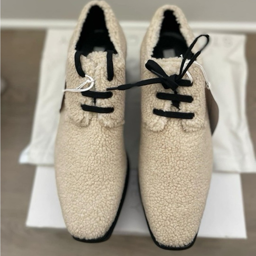 Stella McCartney Sherpa Elyse Derbys wedge platform Sneakers Size EU 40/US 9.5